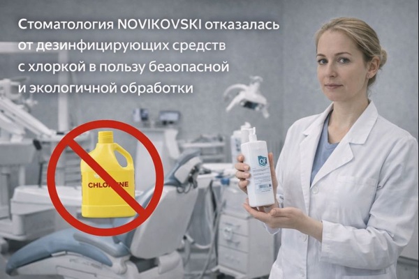 Отказ от хлорсодержащих средств в стоматологической практике: экологичный подход клиники NOVIKOVSKI